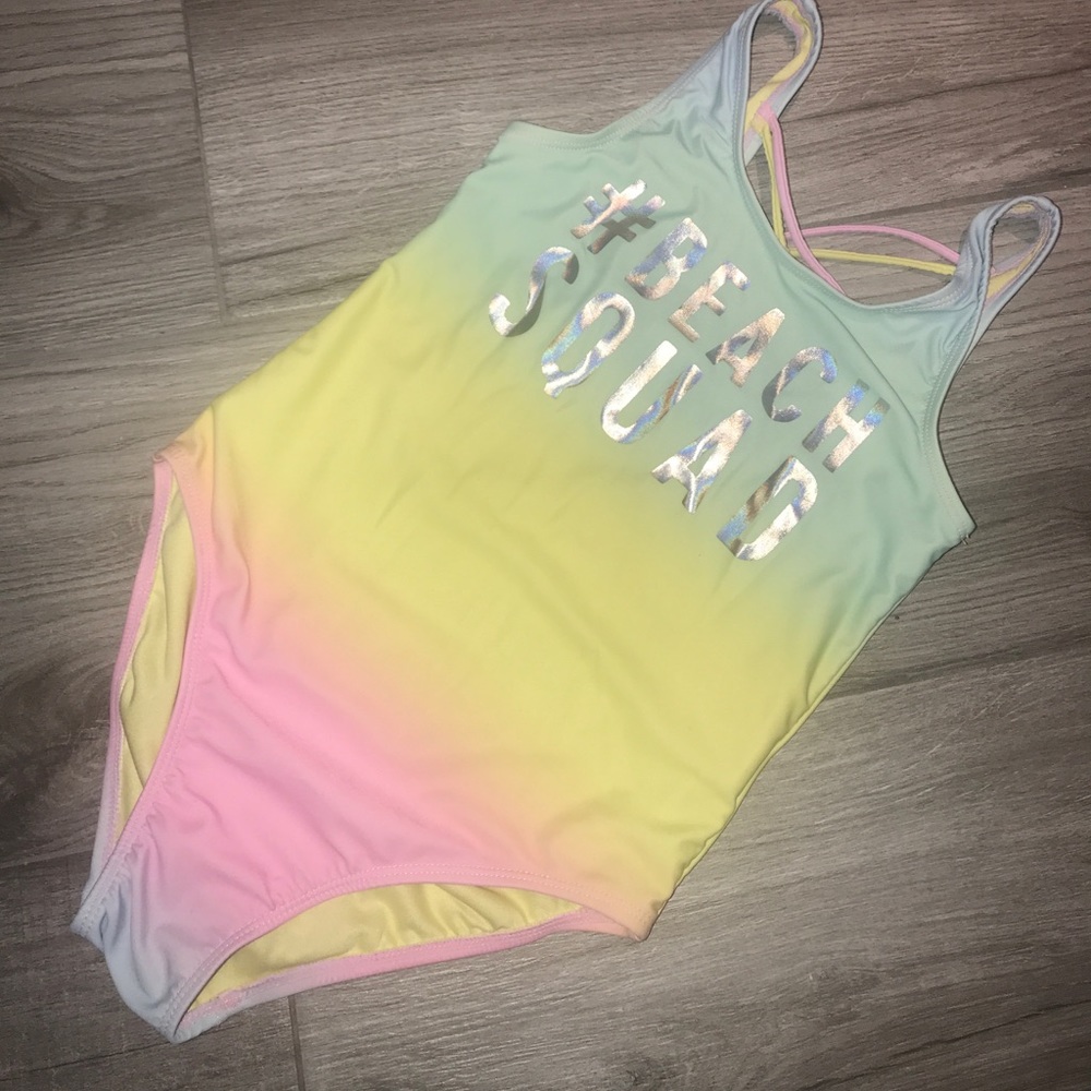 Girls ombré Beach Squad Bathing suit size 7/8